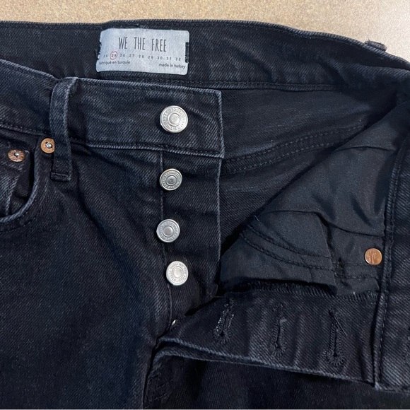 Free People We the Free Black 5 Button Fly Jeans - Picture 3 of 4